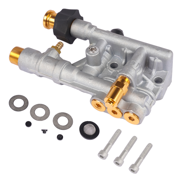 清洗机泵头 Manifold Kit Replacement for 510020 and 520006 Axial Cam Pressure Washer Pumps 7108366-4