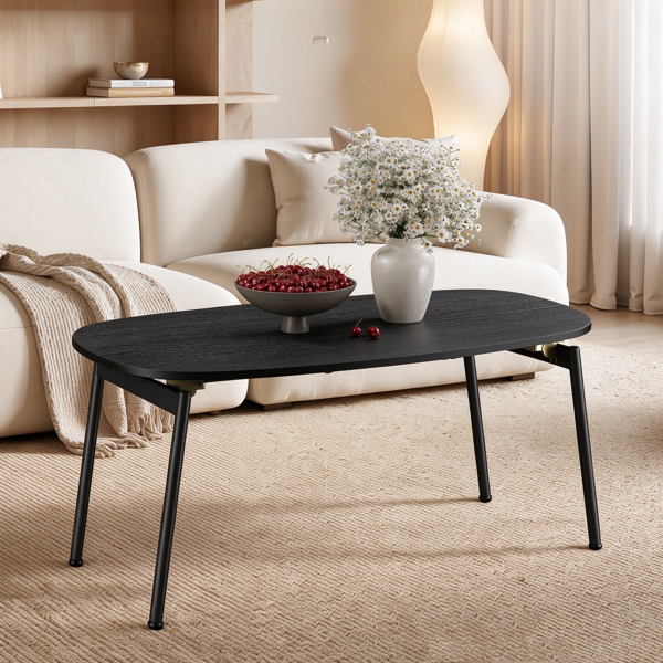 【禁售AM】 黑色 80*40*45cm 中纤板贴三胺+铁 折叠 茶几  CT0BLRES-13