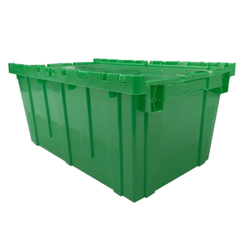 27×17×12 英寸塑料收纳箱，绿色，1 个装
