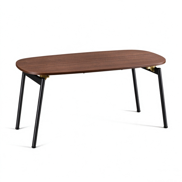 【禁售AM】咖啡色 80*40*45cm 中纤板贴三胺+铁 折叠 茶几 CT0BRRES-7
