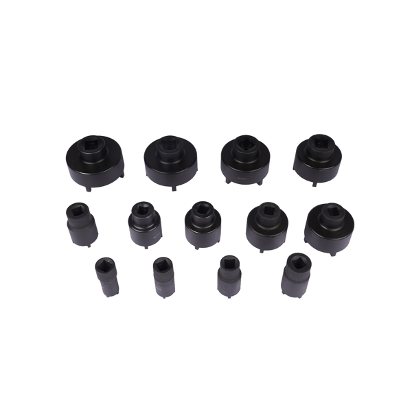 螺母套筒套件 13Pcs Nut Socket Set w/ 1/2" Drive 4 External Teeth Replacement for most GM,Dodge, GMC-9