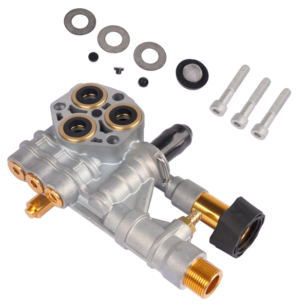 清洗机泵头 Manifold Kit Replacement for 510020 and 520006 Axial Cam Pressure Washer Pumps 7108366-2