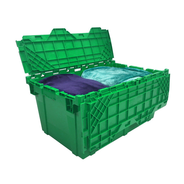27×17×12 英寸塑料收纳箱，绿色，1 个装-3