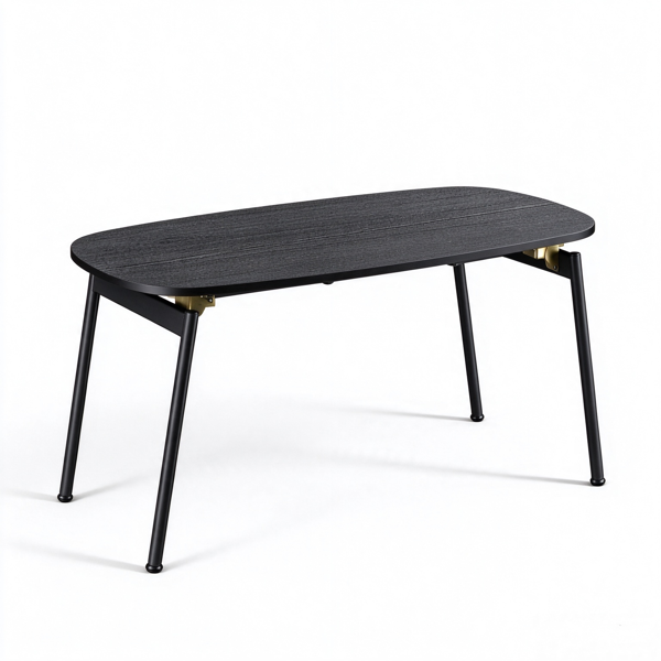【禁售AM】 黑色 80*40*45cm 中纤板贴三胺+铁 折叠 茶几  CT0BLRES-5