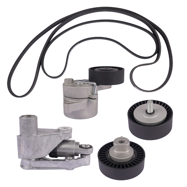 皮带涨紧轮套装 Idler Pulley Kit + Serpentine Belt + Tensioner Replacement for BMW Z4 X3 X5 E36 E39 E46 E53-5