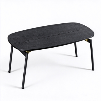 【禁售AM】 黑色 80*40*45cm 中纤板贴三胺+铁 折叠 茶几  CT0BLRES