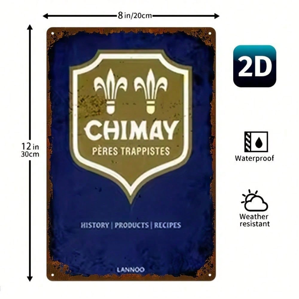 CIFbuy 希梅啤酒金属招牌——复古酒厂铁皮海报，防紫外线墙面装饰，8x12英寸，适用于酒吧、酒馆、咖啡馆、男士休闲室及家居装饰（TikTok, temu 自提物流）-4