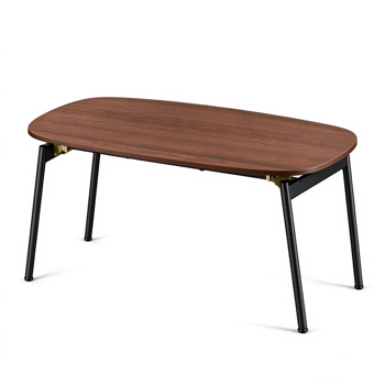 【禁售AM】咖啡色 80*40*45cm 中纤板贴三胺+铁 折叠 茶几 CT0BRRES