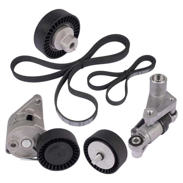 皮带涨紧轮套装 Idler Pulley Kit + Serpentine Belt + Tensioner Replacement for BMW Z4 X3 X5 E36 E39 E46 E53-3