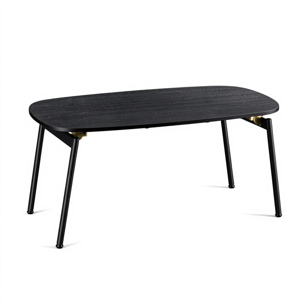【禁售AM】 黑色 100*50*45cm 中纤板贴三胺+铁 折叠 茶几 CT0BLREL-4