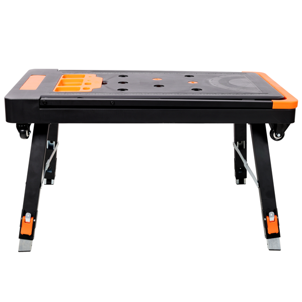 8-in-1 Multifunctional Folding Work Table with US Standard Socket, Portable Heavy Duty Workbench with Wheels for Garage Workshop Home Use-5