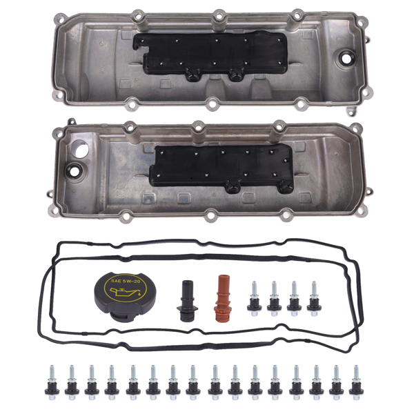 气门室盖 Pair Engine Valve Cover Replacement for Ford F-150 12-14 F-250 F-350 Super Duty 12-17 6.2L-7