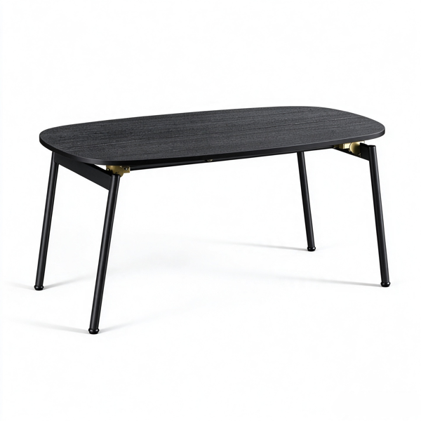 【禁售AM】 黑色 80*40*45cm 中纤板贴三胺+铁 折叠 茶几  CT0BLRES-4