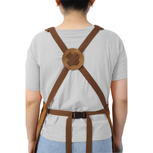 Long Heavy Duty Waxed Canvas Tool Apron, Carpenter Aprons, Woodworking Aprons, Carpenters Water-Resistant 18 Oz ,Fully Adjustable to Comfortably Fit Men and Women-8