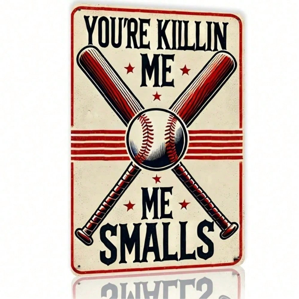 CIFbuy 复古1950、60年代经典运动海报墙饰，“You're Killin' Me Smalls”标语牌，怀旧风装饰，适用于男士洞穴、酒吧、卧室等场所（TikTok, temu 自提物流）-2
