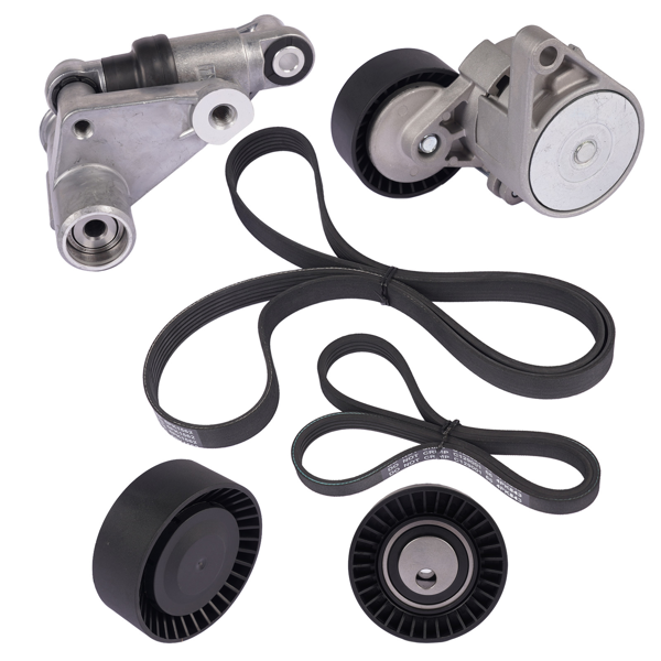 皮带涨紧轮套装 Idler Pulley Kit + Serpentine Belt + Tensioner Replacement for BMW Z4 X3 X5 E36 E39 E46 E53-7