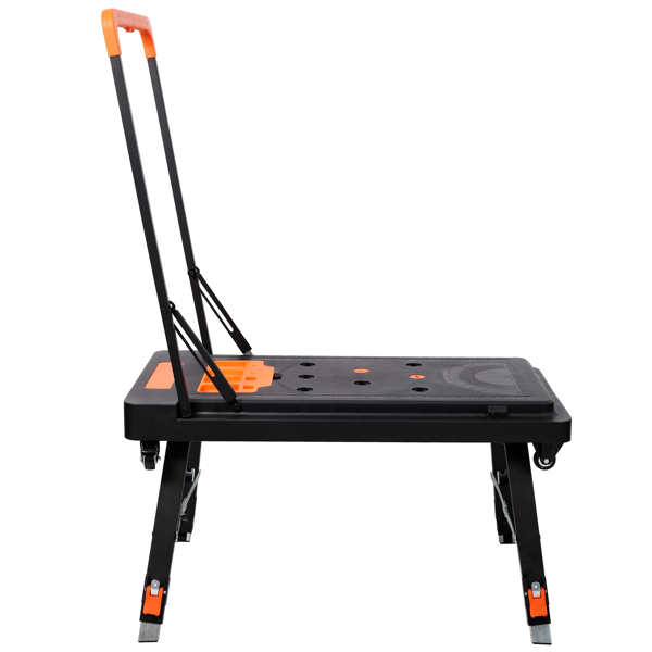 8-in-1 Multifunctional Folding Work Table with US Standard Socket, Portable Heavy Duty Workbench with Wheels for Garage Workshop Home Use-14